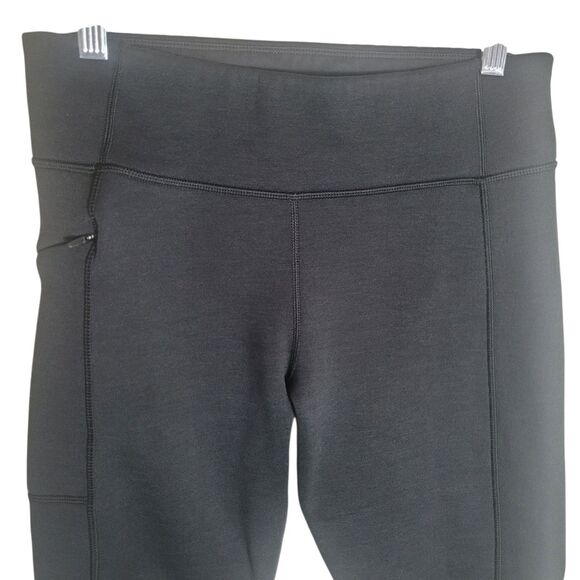 Title Nine Fleece Lined Leggings Women's Size Medium Black Comfort Outdoor READ - Picture 3 of 14